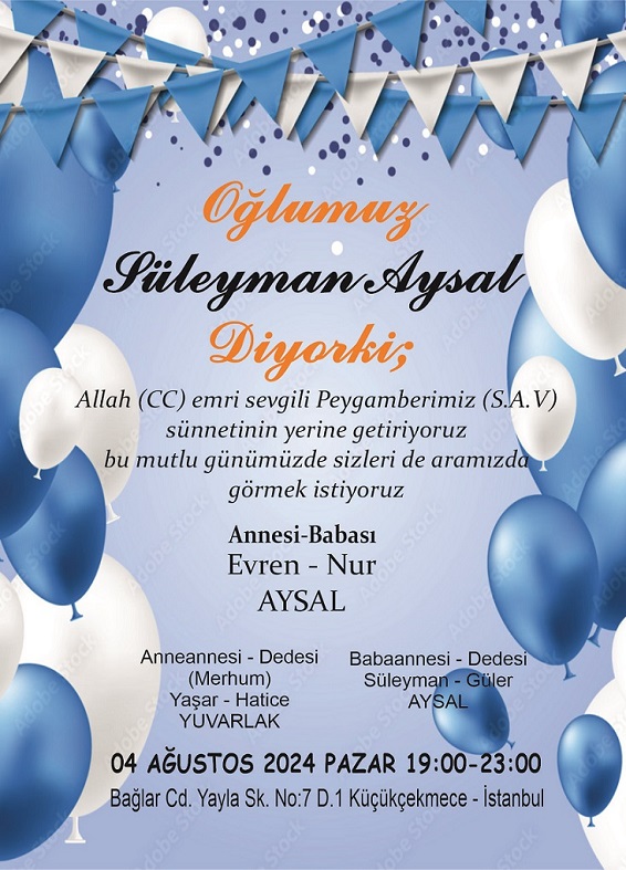 SÜNNET DAVETİYESİ 2