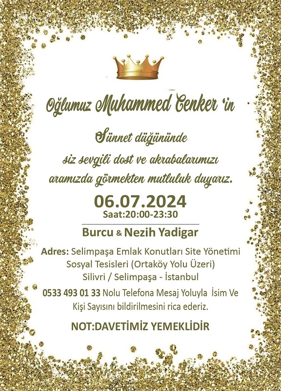 SÜNNET DAVETİYESİ 3